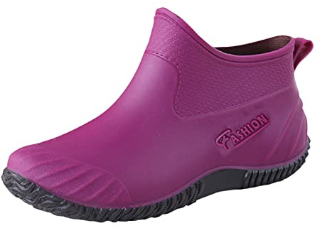 Stivali di Gomma Donna Leggere Galosce Bassi Galosce Comode Autunnali Invernali Antiscivolo Stivali Pioggia Stivaletti Platform Traspiranti Stivali Impermeabili Pioggia