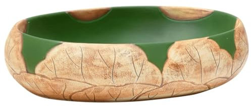 vidaXL Aufsatzwaschbecken grün und braun oval 59x40x15cm Keramik