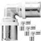 BOOPARTS - 4 Piezas - Codo Multicapa para Engastar Ø20-Ø20 Contorno TH - Acople para Prensar - Conector - Anillo de Acero Inoxidable - Codo de Unión Igual a Engarzar