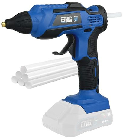 ENG PRO Pistola Colla a Caldo | Linea Professionale Monobatteria ONE4ALL | Riscaldamento in 3 Minuti, Indicatore LED | Senza batteria