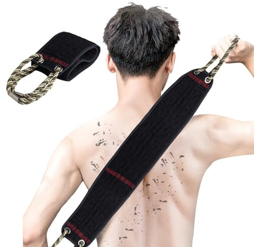 QUIIEOSKIA Rückenbürste, Doppelseitiger Rückenpeeling Waschlappen, Körperpeeling Rückenschrubber für Dusche, Entfernen Abgestorbener Haut, Tiefenreinigung, Hauterweichung