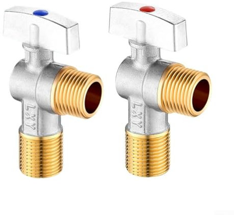 Efficient Triangle Valve, Valve Made Of Thickened Brass All Copper Ball Valve Ball Core Full Open, For Various Plumbing Setups With Metal Handle(C)