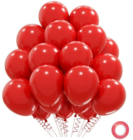 Ballons Rouge 31 Pièces Rouges Anniversaire, Ballons Hélium Anniversaire Rouge, Balloons Rouges Décoration De Fête De Mariage Rouge, Balloons En Latex 12 Pouces Décoration D'anniversaire Rose