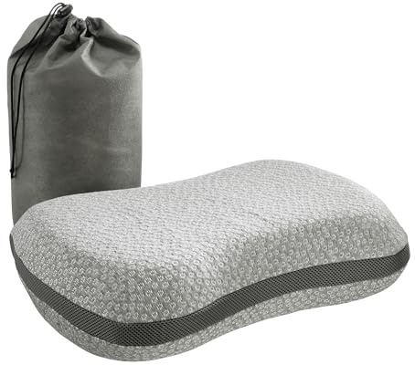 XDREAM Travelbuddy ergonomisches Kissen aus Viskoschaum | Kopfkissen für erholsamen Schlaf mit praktischer Tasche für Reisen | waschbarer Bezug | 50 x 30 cm