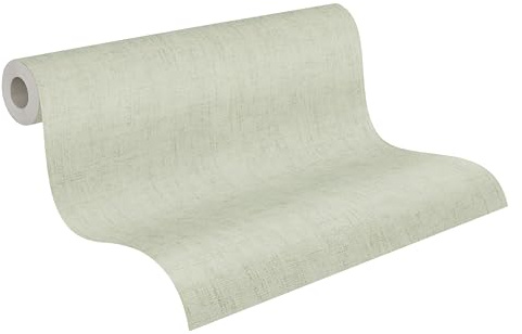 A.S. Création History of Art 2 Vliestapete Struktur 10,05 m x 0,53 m - Grün, Mintgrün, Metallic - Tapete Modern für Wohnzimmer Schlafzimmer - 790446