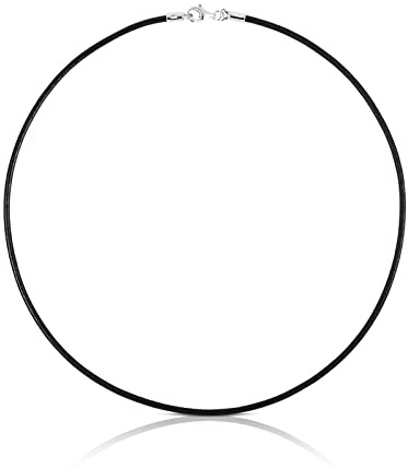 TOUS Gargantilla de Cuero para Mujer con Cierre en Plata de Primera Ley, 40 cm de Largo, Versátil y Clásica, Colección Chokers