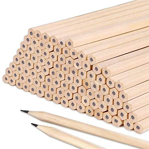 Set di matite HB Set di Esagoni di Grafite a Base di Legno Naturale per Esercizi da Scrivania Forniture Scolastiche per Ufficio (50 pezzi)