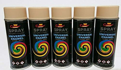 Sprühlack RAL Sprühfarbe Lackspray Spraydose 400ml - RAL 1001-5 Stück