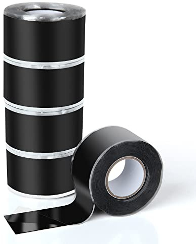 GOYADA 5 Rollen Selbstverschweißendes Silikonband Wasserdicht, 25 mm x 3 m Selbstverschweißendes Silikonband zur Reparatur, Dichtungsband Wasserdicht für Sanitärrohre und Wasserrohrlecks
