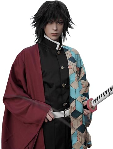 FCCAM Tomioka Giyuu cosplay Kostüm Giyuu Kimono Halloween vollständiger Satz Erwachsene L