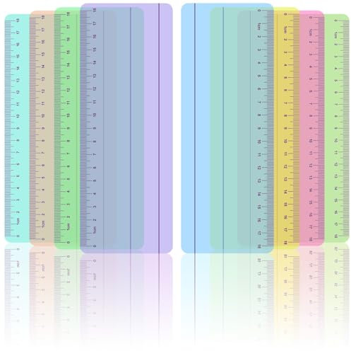 16 Pieces Professional Dyslexia Coloured Reading Overlays And Rulers | Reading Tracking Rulers for Visual Stress, Dyslexia, Irlens Syndrome, and ADHD