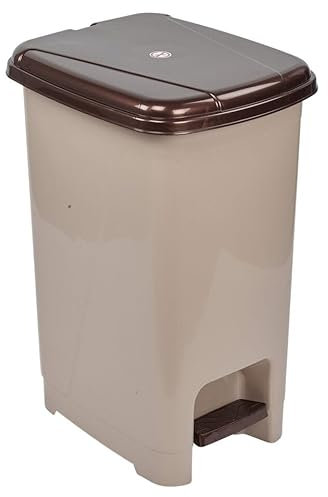 URBNLIVING 8L or 40L or 15L Slim Recycling Kitchen Step On Pedal Bin With Inner Insert Liner Pocket and Lid for Home and Office (40L Cappuccino)