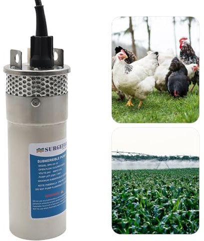 Bomba de agua sumergible 24 V 24 V 12L/min pozo profundo bomba sumergible 24 V DC acero inoxidable corriente masiva