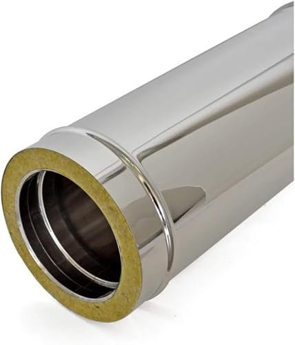 ODM Thermobrique Tuyau double paroi en acier inoxydable isolé pour cheminées 50 cm - Différentes tailles - (ø100/150)
