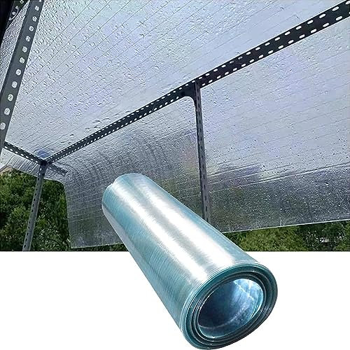 Polycarbonat Dachplatte Flexible Dachplatte Aus Polycarbonat, Transparente Acryl-Kunststoffplatte, Kaltbeetverkleidung, for Außenverglasungsplatten, Ersatzplatten for Schuppen(WxL:1x8m)