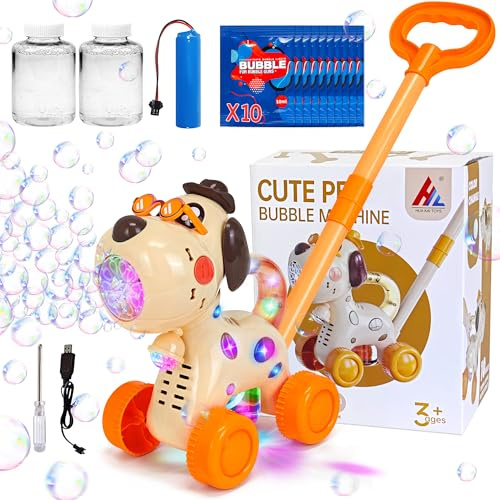 Goenb Bubble Blower Maker, Treno Di Musica a Bolle Con Luce Bubble Machine Tosaerba Giocattoli All'aperto per I Bambini Più Piccoli per La Festa Di Natale Regali Di Compleanno
