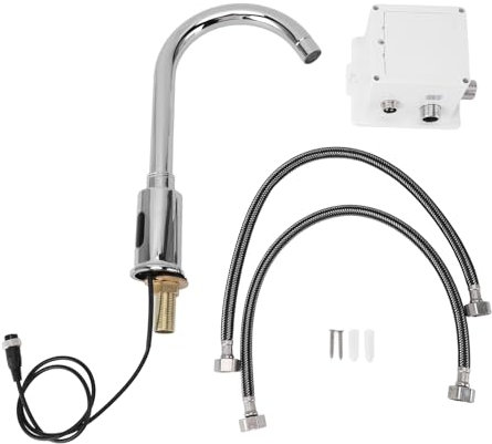 Rubinetto Automatico, Sensore a Infrarossi in Lega di Zinco Singolo Rubinetto Elettronico per il Lavandino Senza Touch per la del Bagno