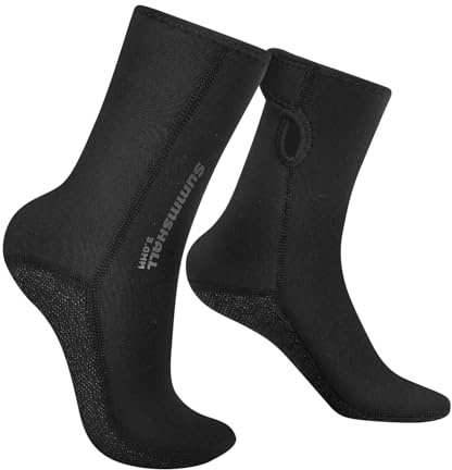 Summshall Neoprene Socks 3mm Wetsuit Socks Keep Warm Diving Socks for Men Women