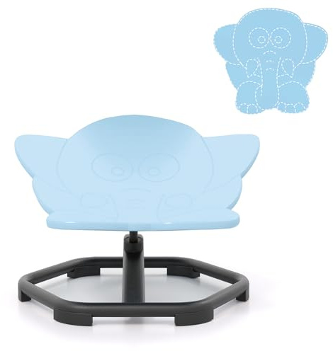 LIFEZEAL Silla Giratoria Sensorial para Niños, Sillón 360° para Autismo con Base Antideslizante, Asiento Oscilante para Coordinación Corporal y Ejercicios de Equilibrio (Azul)