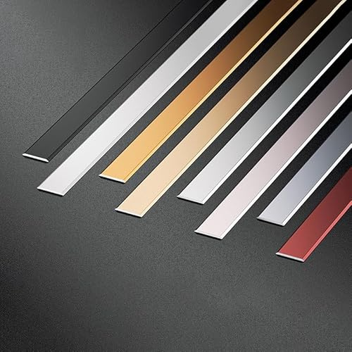 Coayuou Übergangsleiste Flach 90cm* 3 Stück Fugenleiste Arbeitsplatte Türschiene Boden Robust & Langlebig Übergangsschiene Fliesen Parkett Für Unterschiedliche Bodenbeläge(Purpurgold,60mm)