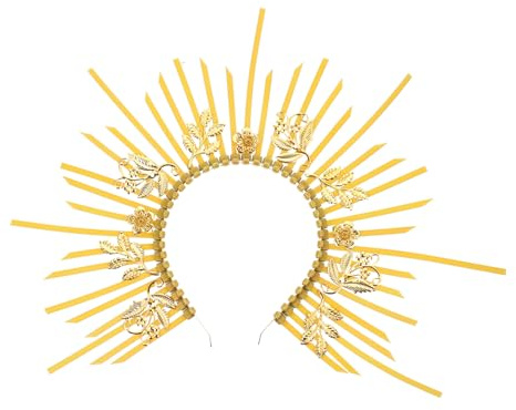 LOLIPPYY Gothic Haarreif Gelb Leichter Kopfschmuck für Damen Hautfreundliches Material Party und Festival Stirnband Dekorativer Haarschmuck für Halloween und Verlobung