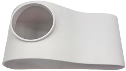 KiBcsLic Aquarium Underground Tunnel Aquarium Decoration Easy Install Single Hole 17.5x8.8x5.4cm Shelter Hide Fish Tank Accessories, White