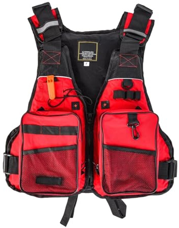 Kajak flytväst reflekterande flera fickor justerbar | Flytkraft vattensport väst för män kvinnor kajak simning båtliv kanjoning flottning surfing wakeboard