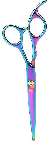 Forbici professionali da parrucchiere Assottigliamento/taglio cesoie per saloni di famiglia Animali domestici durevoli anticorruzione Grooming Cesoie da parrucchiere(Chromatic -Taglio di taglio)