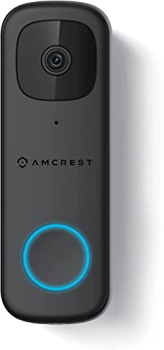 Amcrest 4MP Video Doorbell Camera Pro, Outdoor Smart Home 2.4GHz and 5GHz Wireless WiFi, Micro SD Card, AI Human Detection, IP65 Weatherproof, 2-Way Audio, 164º Wide-Angle Wi-Fi AD410