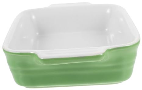 Cabilock 1pezzi Teglia Da Forno Ceramica Multiuso Con Manici Per Cottura e Servizio Di Insalate Facile Da Pulire Design Pratico e Antiscottatura Colore Casual e Design Elegante
