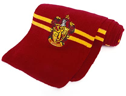 Ciao- Sciarpa Harry Potter Gryffindor Originale con Stemma Ricamato Accessori, Colore Rosso, Giallo, Taglia Unica, 20197