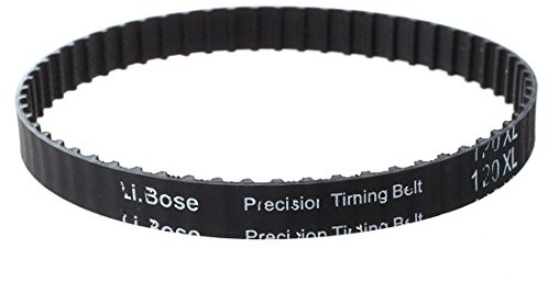 Lodokdre 10 mm de ancho, 5,08 mm, 60 dientes, 60 T, correa dentada sincronizada, color negro, 120 XL