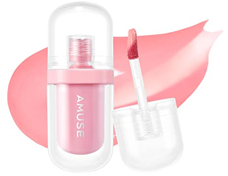 Amuse JEL-FIT TINT 12-Hour Lasting Jelly-Like Texture Moisturizing Lip Stain Vegan in Handy Size for Travel (01 BOKSOONGA JELLY)