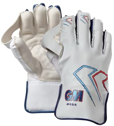 Gunn & Moore GM - Guantes de Cricket Wicket Keeper | Maná | Parte Posterior de la Mano de Piel sintética de PVC | Forro de algodón y Palma de Goma para espinillas | Juventud | 1 par