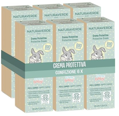 Naturaverde | Baby- BIO- Disney- Crema Protettiva Emolliente, 6x100 ml