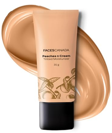 FACES CANADA Tinted Moisturizer - Peaches N Cream - Beige 02, 35g Hydrating, Lightweight, Non-Oily with Natural Glowy Finish Sheer Buildable Coverage for Daily Use BB Cream For All Skin Types