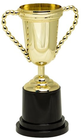Boland 30848 - Trofeo d'oro, dimensione 25 cm, decorazione per feste, coppa, competizione, vincitore