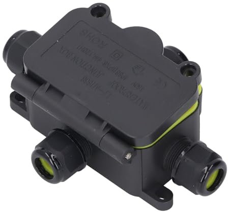Junction Box, 4 Way Wiring Box, 450V IP68, Outdoor Power Cord Case LED Landscape Lighting, for Outdoor, Lighting