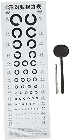 SOLUSTRE 3sätze Visual Testing Chart Für Augenuntersuchungen Mit Verdeckendem Zubehör Teleskopischem Stab Teilig Für Kliniken Und Augenärzte