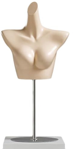 XDAWQP Schaufensterpuppen-Torso, Kleiderbügel für weibliche Schaufensterpuppen, Oberkörper für Frauen, Kleiderständer für Damenbekleidung für Einzelhandel und Geschäft，Beige B