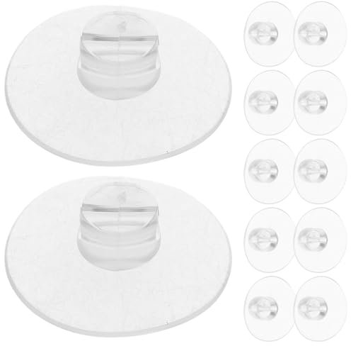 PRETYZOOM 20pcs Suction Cup Hooks for Cable Desk Organizer Suction Cup Clips Mount Fastener for Window Shower Aquarium