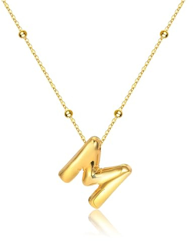 TOVABA Buchstaben Kette Gold mit Damen, Elegante Kette mit Buchstabe Hypoallergen und Langlebig, Goldene Halskette für Frauen, Stilvolle Accessoires