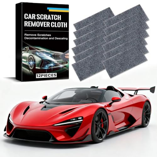 Nano Sparkle Cloth for Cars - 12 Pack, Instant Scratch Remover for Car Paintwork, Car Scratch Repair Kit，Cloth for removing scratches, car cleaning cloth, multifunctional, compatible, reusable, polish
