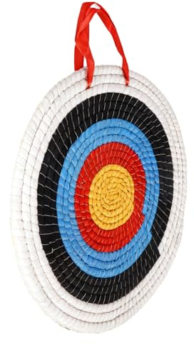 Tragbares Stroh-Zielscheibe - Handgewebtes Trainingswerkzeug, Outdoor-Stroh-Zielscheibe mit authentischem Design, Bogenschießen-Übungsausrüstung, Familienbogenschießentraining für Männer