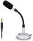 Micrófono jack de 3,5 mm para PC con soporte ajustable y botón de silencio, mejora el sonido para podcasting, juegos, transmisión, Skype, zoom y chat.