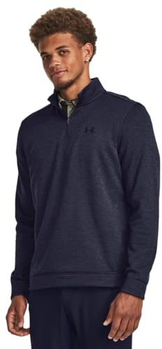 Under Armour Sudadera Storm de Forro Polar con Cremallera de un Cuarto para Hombre, (410) Midnight Navy/Midnight Navy, Medium