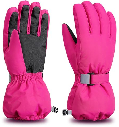 ThxToms Kinder Ski Handschuhe | Winter Snow Skihandschuhe -15℃ | Winddicht Wasserdicht Warm | Oxford Verdickt Kalt Wetter | Outdoor Sports Snowboard Skifahren | Junge Mädchen für 3-13 Jahre alt