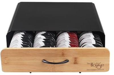 EVER RICH ® 64 PCS COFFEE POD STORAGE DRAWER COMPATIBLE WITH TASSIMO POD HOLDER | T-DISC COFFEE CAPSULES | ANTI VIBRATION DESIGN