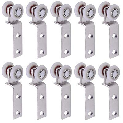 Niniang Blocco Puleggia Cuscinetto in Metallo Tubo di Curvatura di 10 Pezzi con Plastica per Finestra Porta Scorrevole