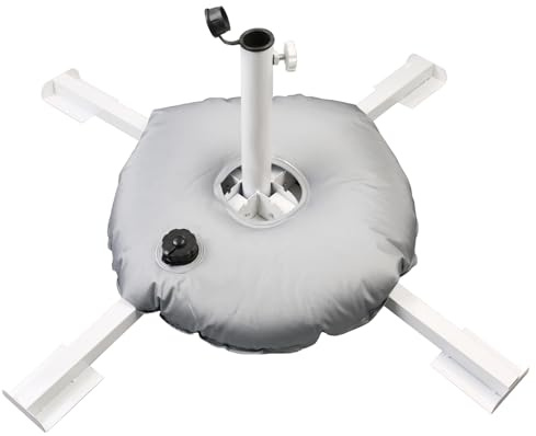 MaxAwe Base de parasol pliable, pare-soleil réglable sac d'eau inclus, jusqu'à 10 kg d'eau support métal robuste en forme de croix